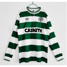 Celtic 87/88 Home Green&White Long Sleeve Soccer Jersey